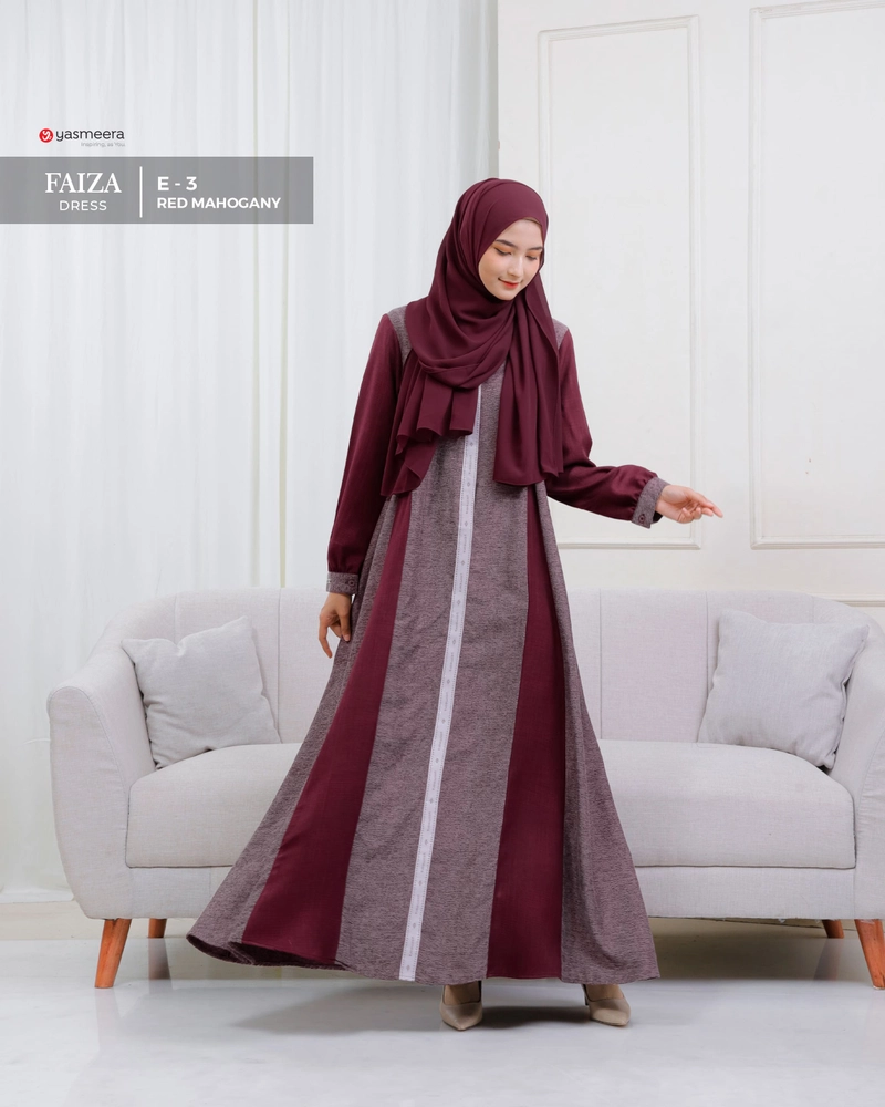 Product image Yasmeera Official - Baju Gamis Faiza S E3 - RED MAHOGANY